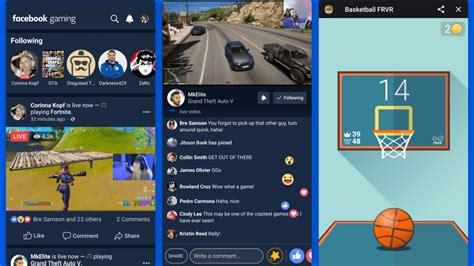 Facebook Gaming Home.